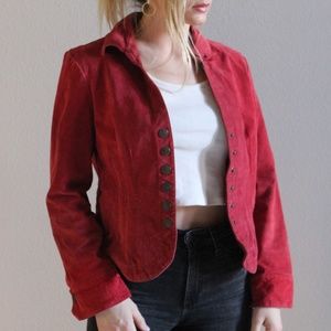 ‼️SALE‼️ Genuine Suede Red Leather Jacket